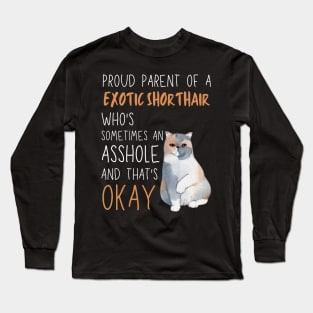 Proud Parents of Exotic Shorthair Pet Cat Long Sleeve T-Shirt